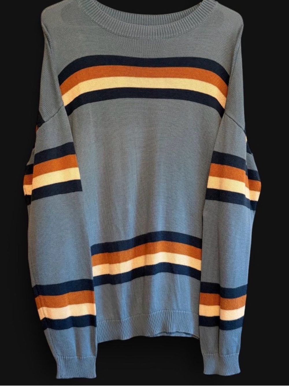 CHIC SOUL RETRO STRIPED FALL SWEATER 3X